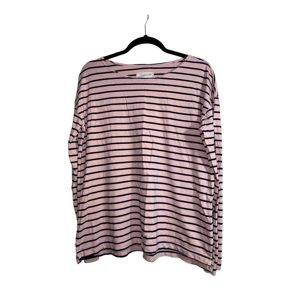 CURRENT ELLIOTT The Brenton Long-Sleeve Striped Tee Sz 2  (Medium)